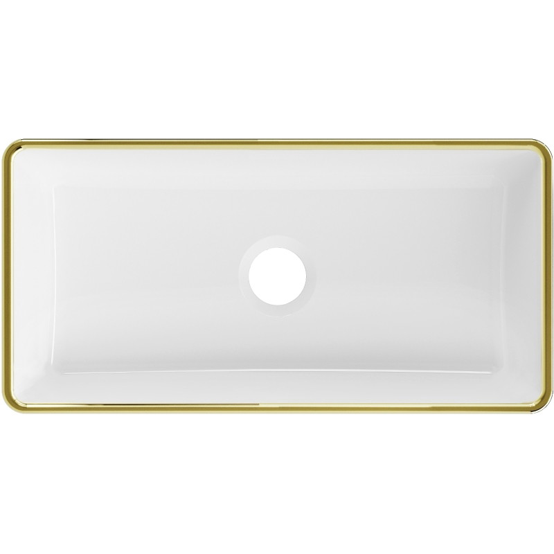Mexen Nadia lavoar pe blat 46 x 23 cm, alb/cu marginea aurie - 21614605