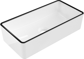 Mexen Nadia lavoar deasupra blatului 46 x 23 cm, alb/negru margine - 21614607