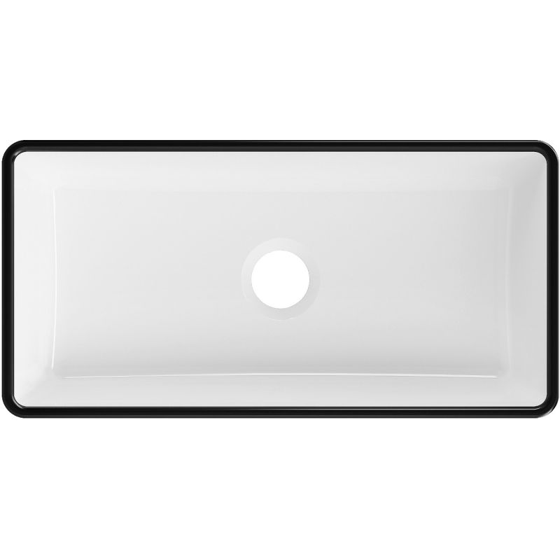 Mexen Nadia lavoar deasupra blatului 46 x 23 cm, alb/negru margine - 21614607