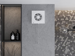 Mexen DXS 150 fürdőszobai ventilátor, zsinórkapcsoló, fehér - W9603-150K-00