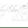 Mexen Sella cada liberă de perete, dimensionată 170 x 80 cm, alb mat, preaplin gun metal - 52711708000-95
