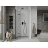Mexen Lima ușă de duș pliabilă 70 cm, transparent, Neagră - 856-070-000-70-00
