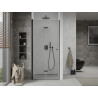 Mexen Lima 100 cm-es összecsukható zuhanyajtó, áttetsző, fekete - 856-100-000-70-00