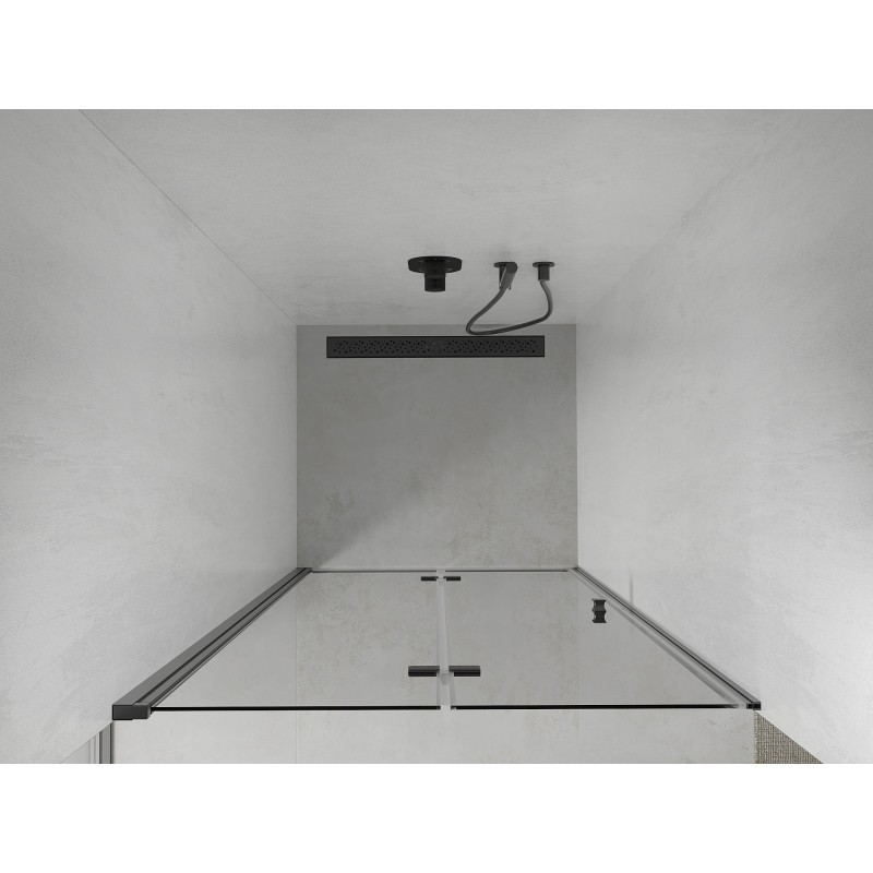 Mexen Lima uși de duș pliabile 110 cm, transparente, negre - 856-110-000-70-00
