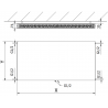 Mexen Flat CCF21 radiator de tip placă 300 x 2000 mm, conexiune inferioară centrală, 1261 W, alb - W6C21F-030-200-00