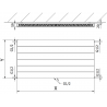 Mexen Line CCL11 radiator de tip placă 400 x 1400 mm, racordare inferioară centrală, 777 W, alb - W6C11L-040-140-00