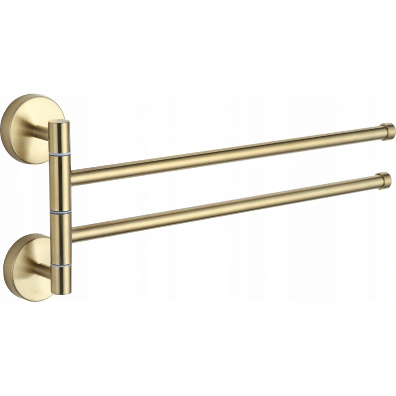 Mexen dupla forgó törölközőtartó, arany - 7039242-50