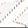 Mexen Velar Duo paravan pentru cadă, 2 canaturi glisante 140 x 150 cm, înghețat, cupru periat - 896-140-000-32-65