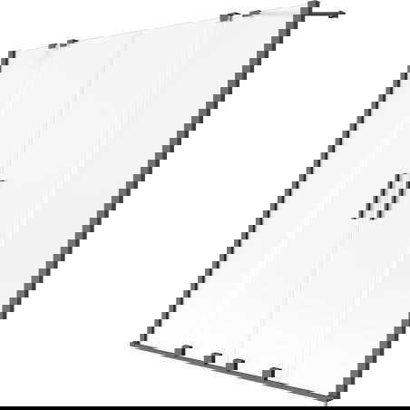 Mexen Velar Duo paravan pentru cadă cu 2 aripi, extensibil 140 x 150 cm, satin, gun metal - 896-140-000-32-95