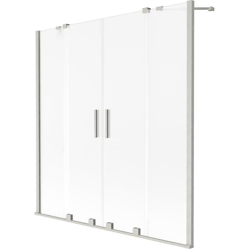 Mexen Velar Duo paravan de baie cu 2 aripi culisante 140 x 150 cm, mat, nichel periat - 896-140-000-32-97