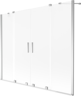 Mexen Velar Duo paravan de cadă pliabil în 2 aripi 170 x 150 cm, înghețat, crom - 896-170-000-32-01