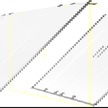 Mexen Velar Duo kétszárnyú kádparaván tolható 170 x 150 cm, zúzott, arany - 896-170-000-32-50