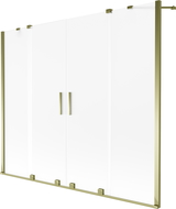 Mexen Velar Duo paravan de cadă cu 2 uși glisante 170 x 150 cm, frosted, auriu - 896-170-000-32-50
