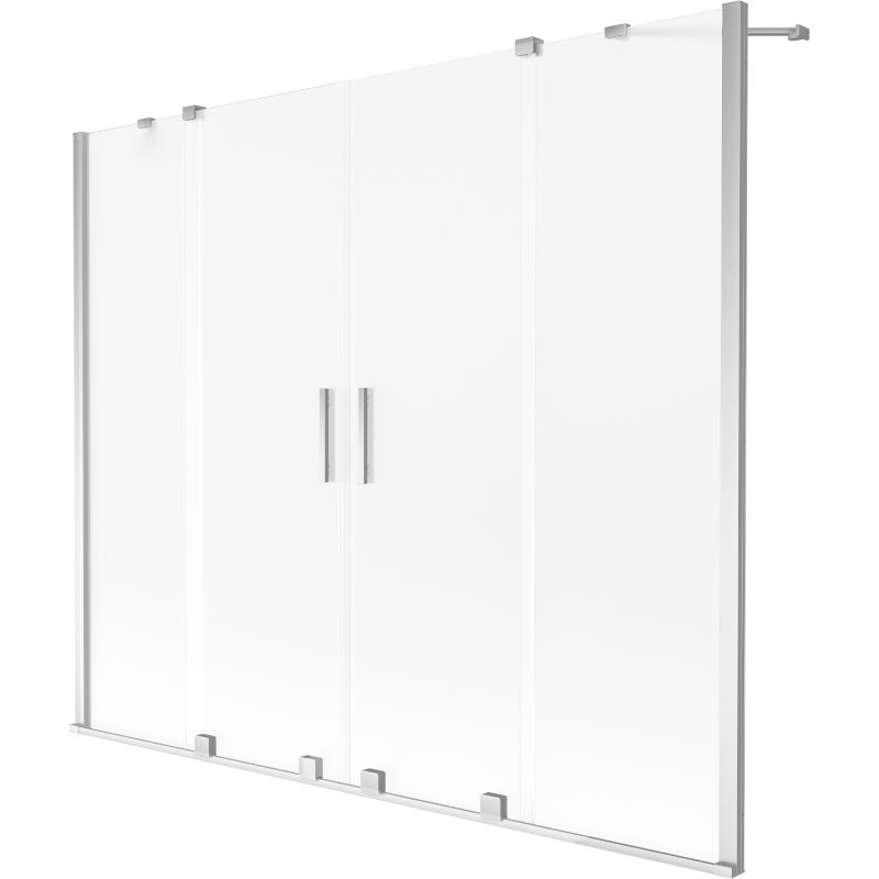 Mexen Velar Duo panou de cadă cu 2 aripi glisant 190 x 150 cm, mat, crom - 896-190-000-32-01