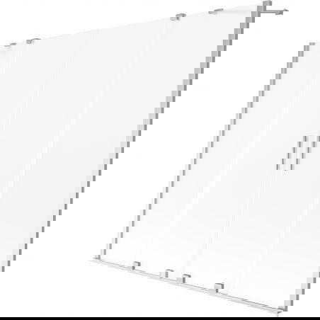 Mexen Velar Duo panou de cadă cu 2 aripi glisant 190 x 150 cm, mat, crom - 896-190-000-32-01