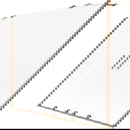 Mexen Velar Duo paravan de cadă cu 2 aripi glisante 190 x 150 cm, înghețat, cupru periat - 896-190-000-32-65