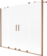Mexen Velar Duo paravan de cadă cu 2 aripi glisante 190 x 150 cm, înghețat, cupru periat - 896-190-000-32-65