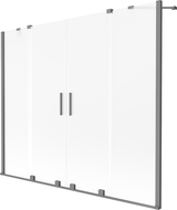 Mexen Velar Duo paravan de duș cu 2 aripi glisante 190 x 150 cm, mat, metal pistol - 896-190-000-32-95