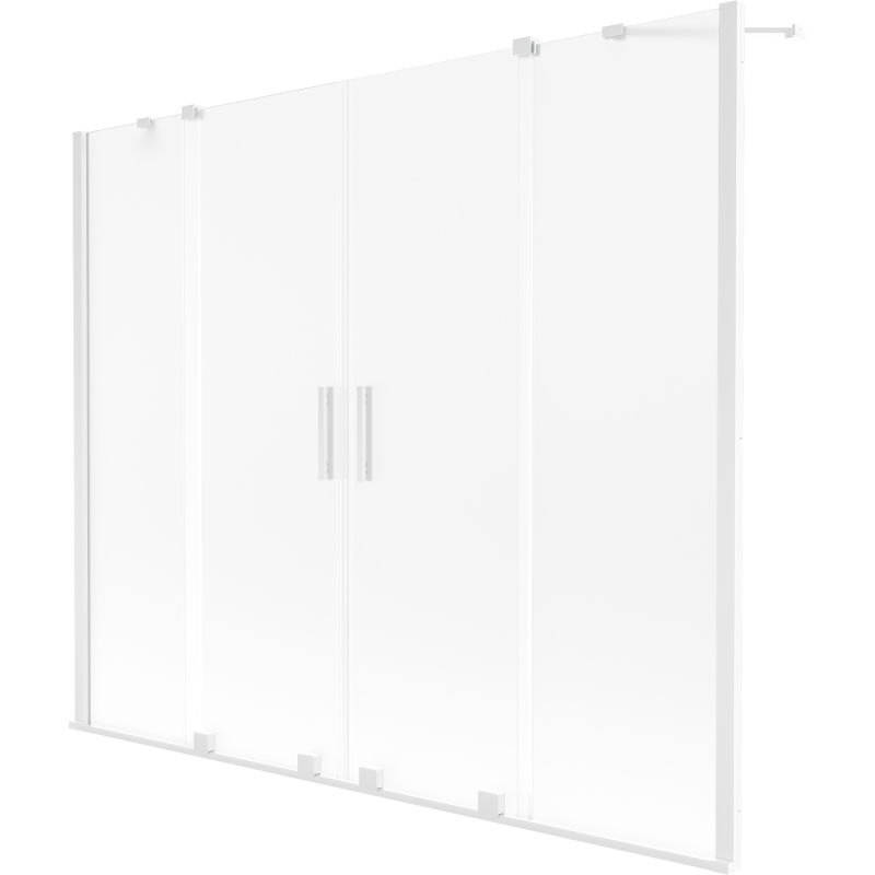 Mexen Velar Duo paravan cadă 2-canate glisant 200 x 150 cm, brumat, alb - 896-200-000-32-20