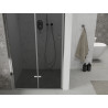 Mexen Lima összecsukható zuhanyajtó 70 cm, grafit, króm - 856-070-000-01-40
