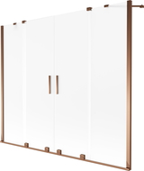 Mexen Velar Duo paravan cadă cu 2 canaturi glisante 200 x 150 cm, înghețat, aur roz - 896-200-000-32-60