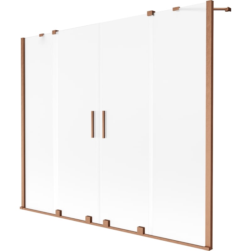 Mexen Velar Duo paravan cadă 2-canate culisante 200 x 150 cm, opac, cupru periat - 896-200-000-32-65