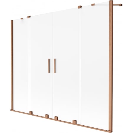 Mexen Velar Duo paravan cadă 2-canate culisante 200 x 150 cm, opac, cupru periat - 896-200-000-32-65