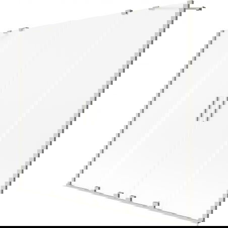Mexen Velar Duo kétszárnyú toló kádkabin 200 x 150 cm, zúzmara, kefe nikkel - 896-200-000-32-97