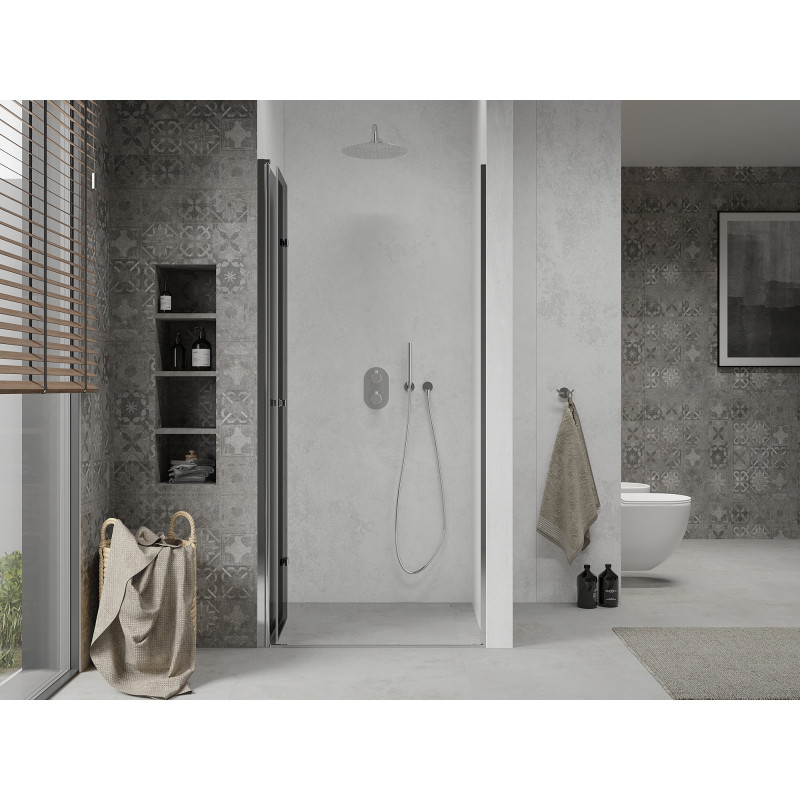 Mexen Lima uși de duș pliabile 90 cm, grafit, crom - 856-090-000-01-40