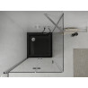 Mexen Lima összecsukható zuhanykabin 80 x 80 cm, átlátszó, króm + Flat zuhanytálca, fekete - 856-080-080-01-00-4070