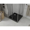 Mexen Lima összecsukható zuhanykabin 80 x 80 cm, átlátszó, króm + Flat zuhanytálca, fekete - 856-080-080-01-00-4070