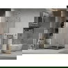 Mexen Lima 80 x 80 cm-es összecsukható zuhanykabin, átlátszó, króm + Flat zuhanytálca, fekete - 856-080-080-01-00-4070