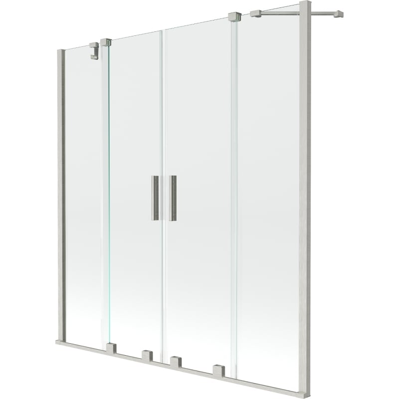 Mexen Velar Paravan de duș Duo cu 2 aripi glisante 140 x 150 cm, transparent, nichel periat - 896-140-000-02-97