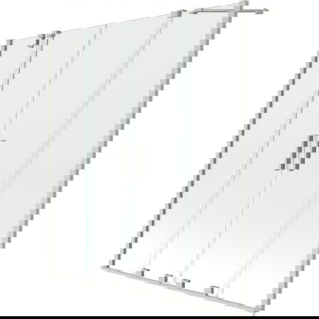 Mexen Velar Duo paravan pentru cadă, 2 canate glisante 140 x 150 cm, transparent, nichel periat - 896-140-000-02-97