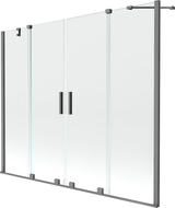 Mexen Velar Paravan cu două panouri pentru cadă, glisant, 170 x 150 cm, transparent, gri metalizat - 896-170-000-02-95