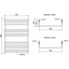 Mexen Apollo radiator baie 860 x 550 mm, 481 W, negru - W117-0860-550-00-70
