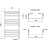 Mexen Apollo radiator pentru baie 860 x 450 mm, 424 W, negru - W117-0860-450-00-70