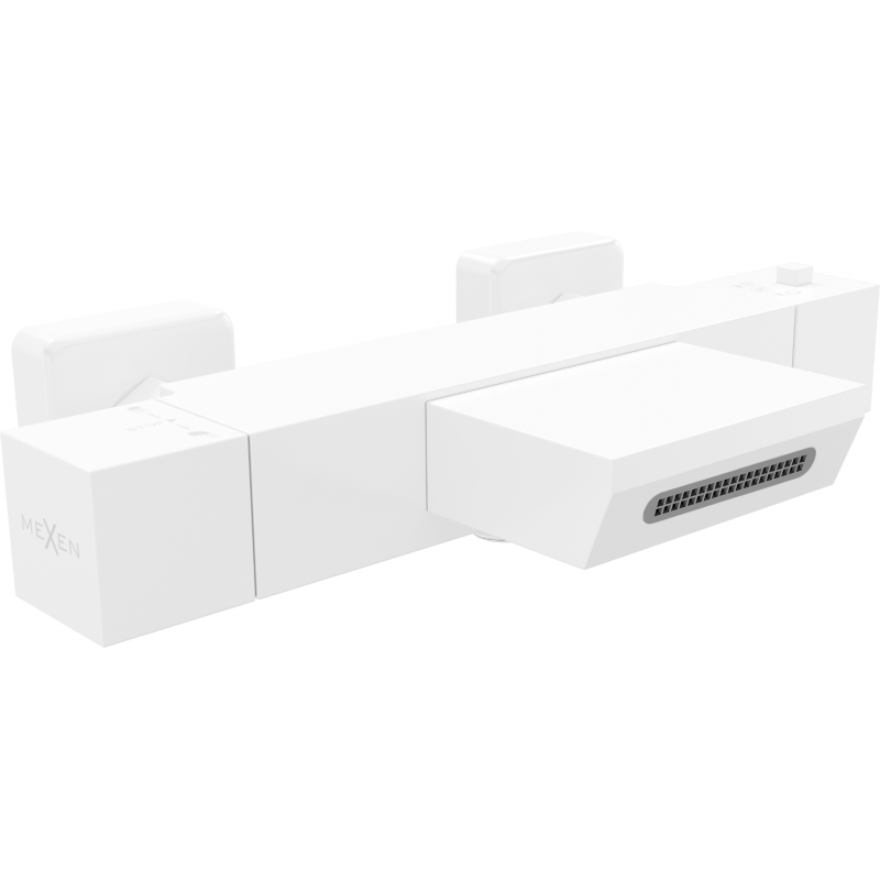 Mexen Cube termosztatikus kád csaptelep, fehér - 77360-20