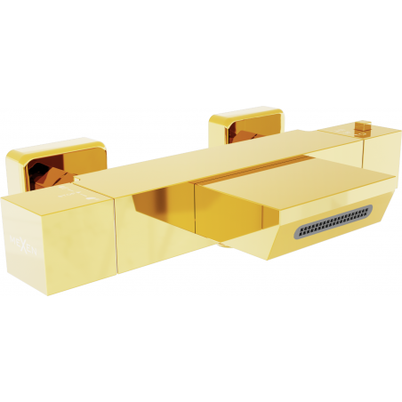 Baterie de baie termostatică Mexen Cube, aurie - 77360-50
