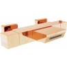 Mexen Cube baterie termostatică pentru cadă, Roz-auriu - 77360-60