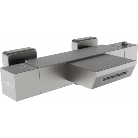 Mexen Cube baterie de baie termostatică, gri pistol periat - 77360-66