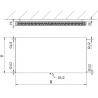 Mexen CCF21 Lapos lemezes radiátor 300 x 1600 mm, alsó középső csatlakozás, 1010 W, antracit - W6C21F-030-160-66