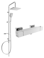 Mexen Sven set de duș cu pară de tip ploaie și baterie de duș termostatică Cube, Crom - 77200262-00