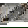 Mexen Lima harmonika-ajtós zuhanykabin 70 x 100 cm, Átlátszó, Arany - 856-070-100-50-00