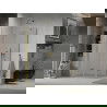 Mexen Lima harmonika-ajtós zuhanykabin 70 x 100 cm, Átlátszó, Arany - 856-070-100-50-00