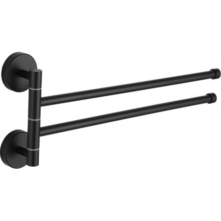 Mexen suport dublu rotativ pentru prosop, negru - 7039242-70