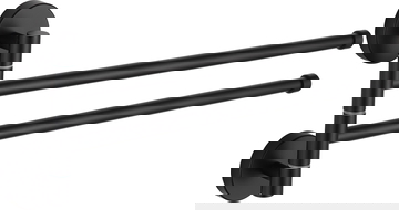 Mexen suport dublu rotativ pentru prosop, negru - 7039242-70