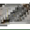 Mexen Lima harmonika-ajtós zuhanykabin 70 x 100 cm, Átlátszó, Arany - 856-070-100-50-00