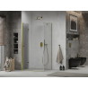 Mexen Lima cabina de duș pliabilă 80 x 100 cm, transparentă, aurie - 856-080-100-50-00