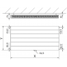 Mexen Line CCL21 radiator de placă 400 x 1000 mm, conectare inferioară centrală, 793 W, negru - W6C21L-040-100-70